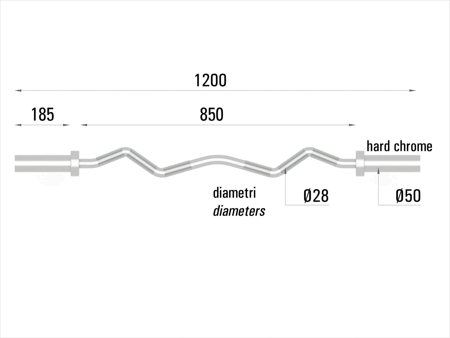 Bilanciere curl EZ Toorx