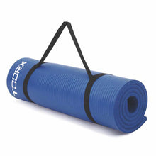 Materassino fitness con maniglia trasporto blu