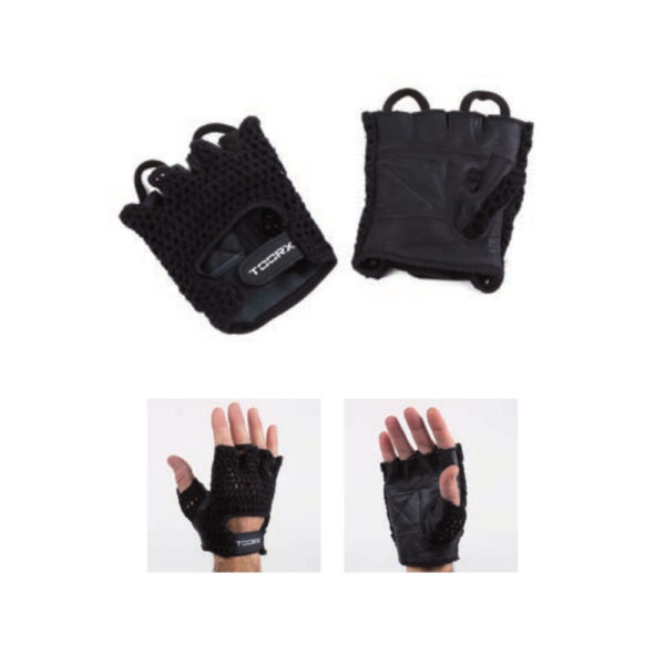 guanti in pelle e rete